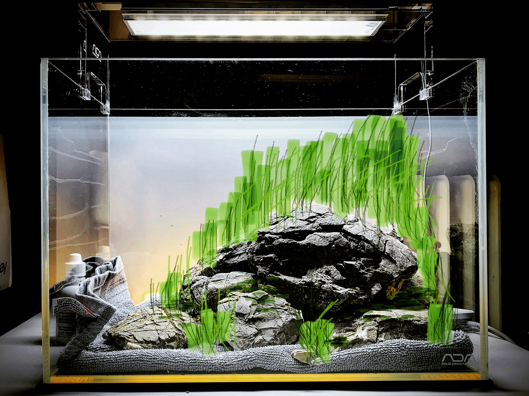 Dramatische Felsformation mit Lichtspiel
