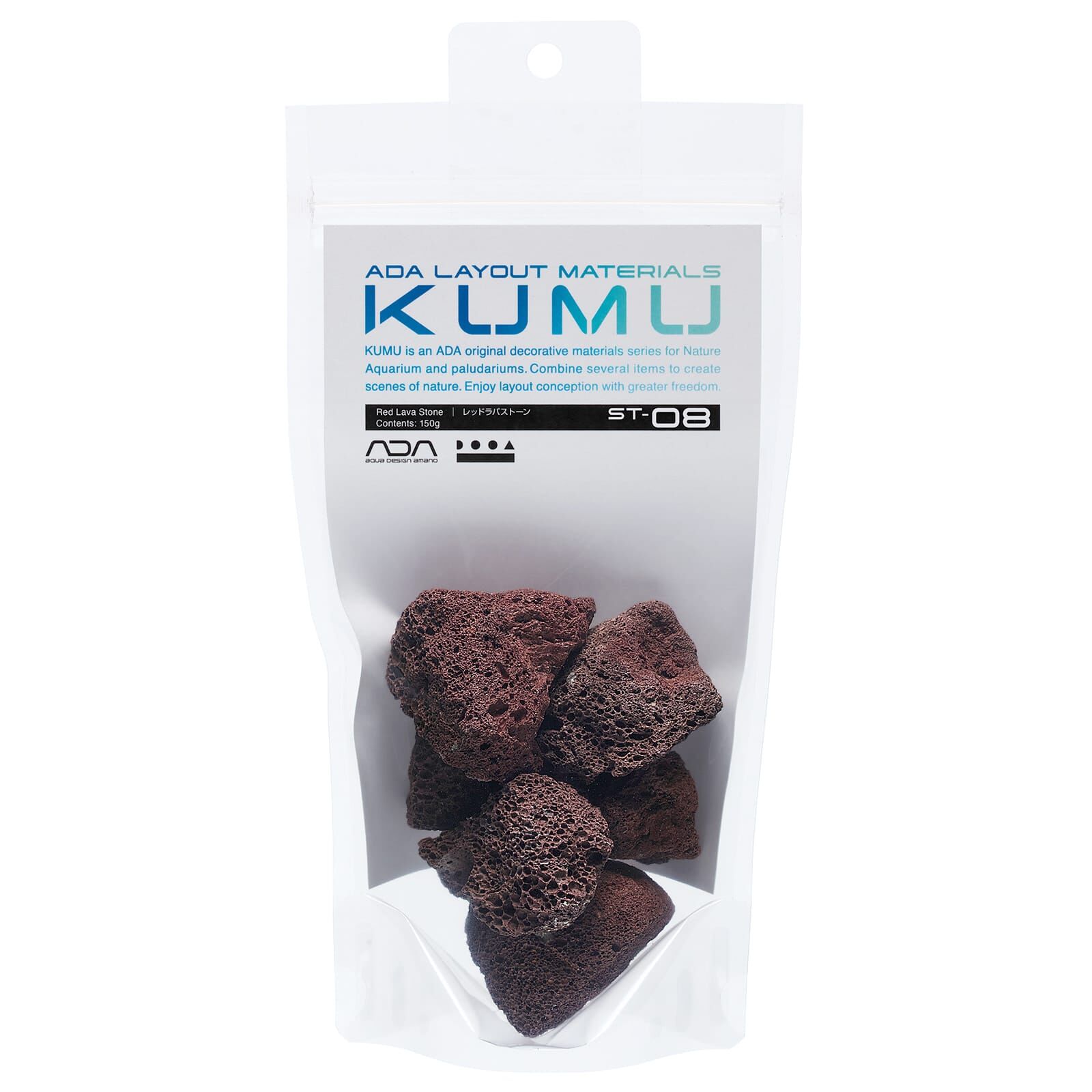 ADA - KUMU Red Lava Stone - 150 g