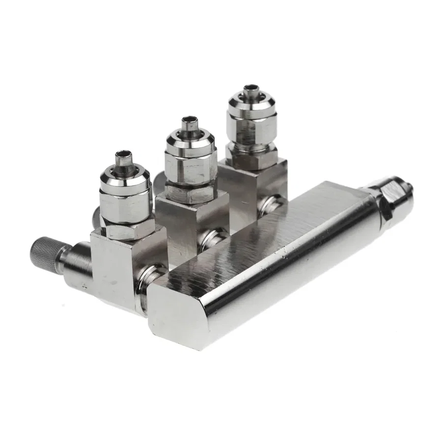 CO2-Verteiler Profi mit 3 Feinnadelventilen