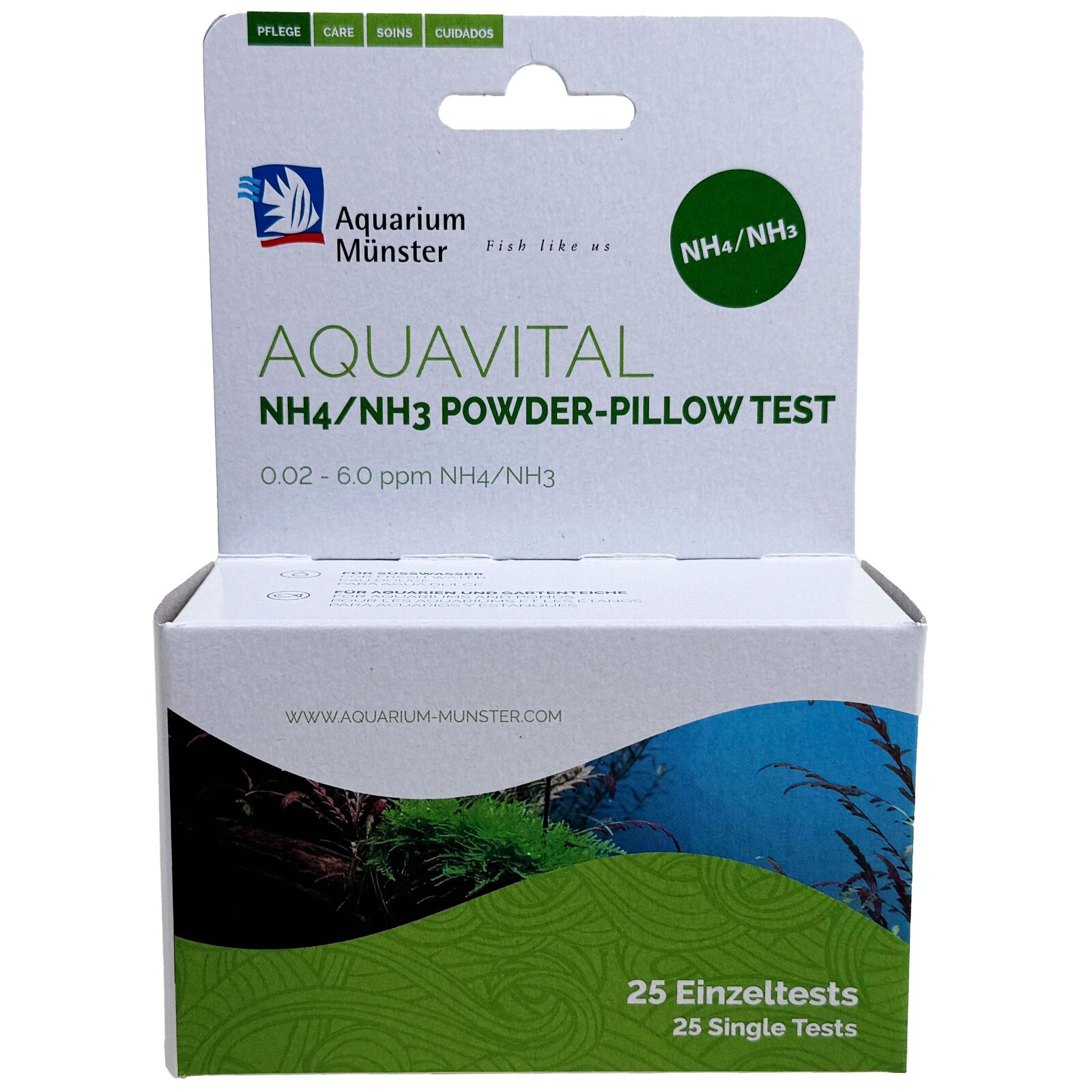 Aquarium Münster - Aquavital - NH4/NH3 Powder-Pillow Tests