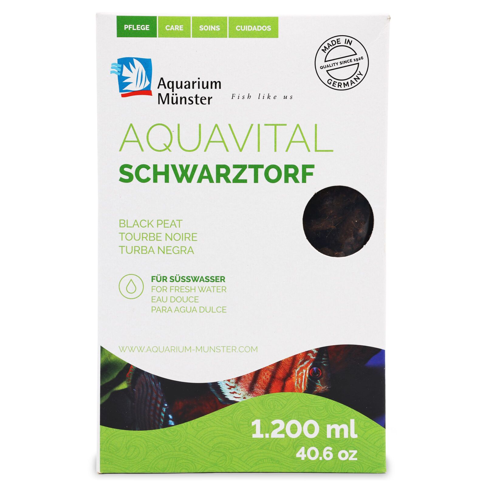 Aquarium Münster - Aquavital - Schwarztorf - 1200 ml