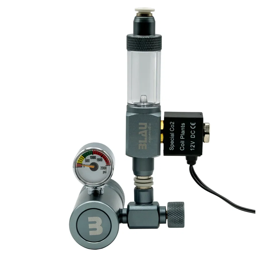 Blau Co2 Regulator mit Magnetventil