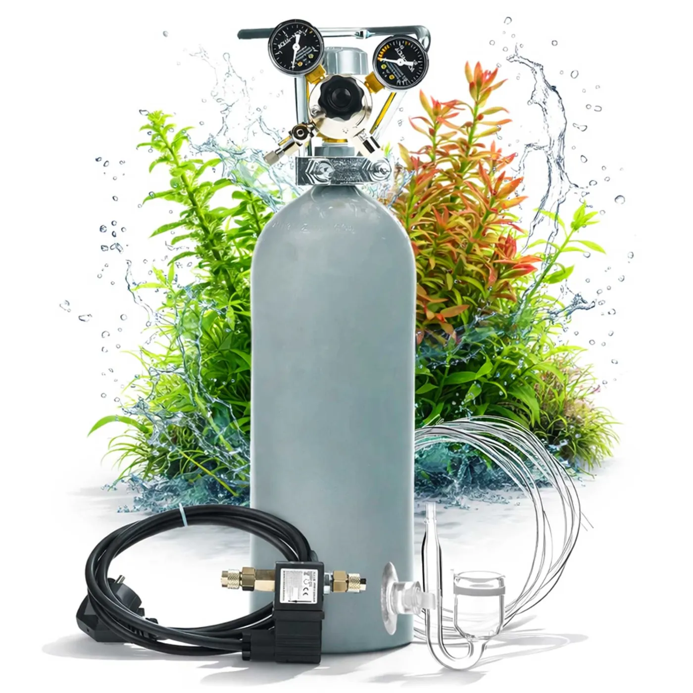 CO2 Anlage Profi 2kg | Inkl. Nachtabschaltung und Rückschlagventil