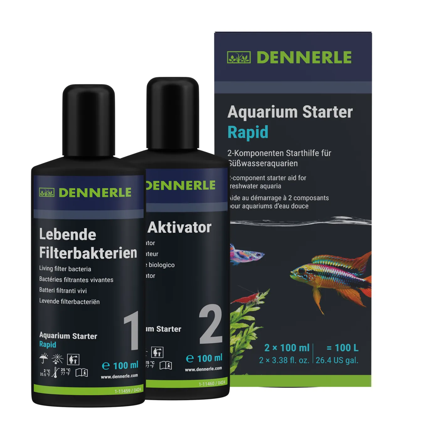 Dennerle - Aquarium Starter Rapid - 100 ml - 2x