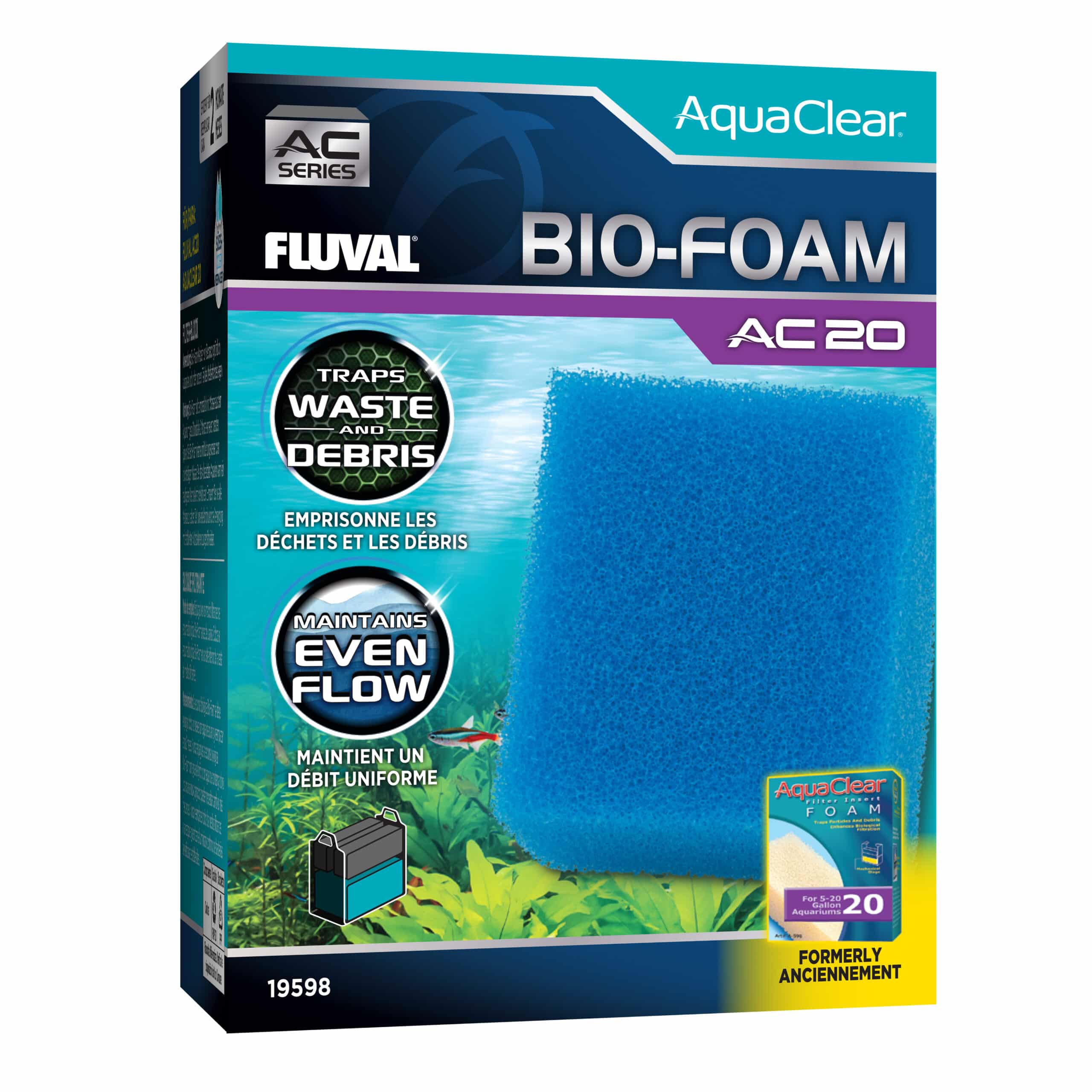 Fluval - AquaClear - Bio-Foam Filtereinsatz - Blau - AC110
