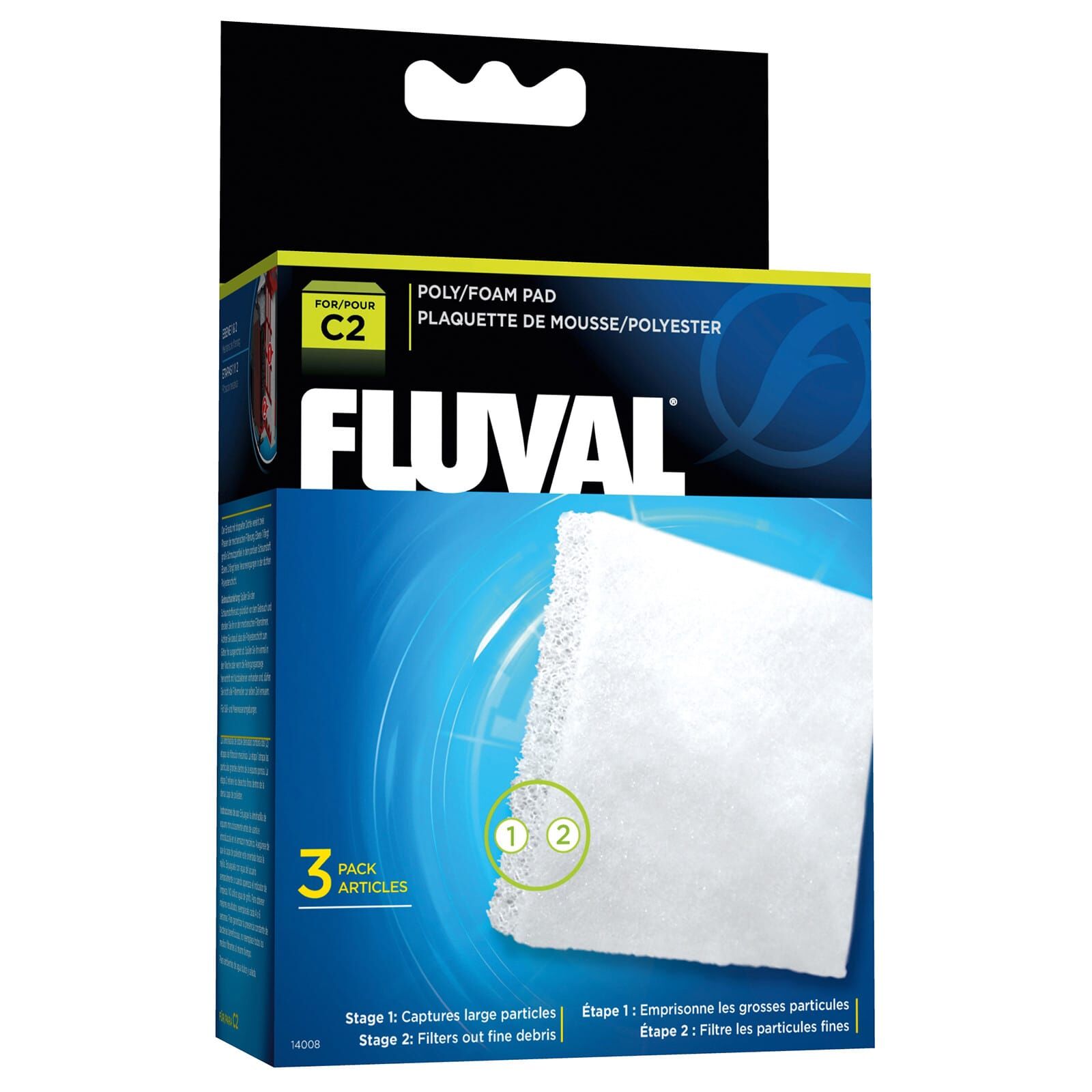 Fluval - Schaumstoff/Polypatrone - Clip-on - C3 - 3x