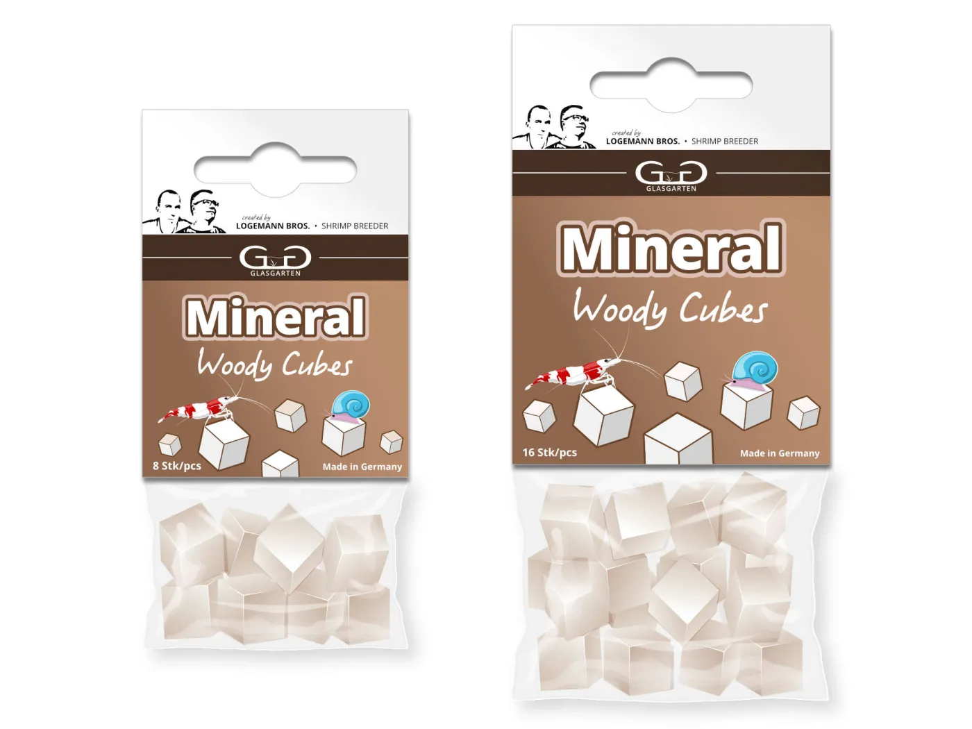 GlasGarten - Mineral Woody Cubes - 8x