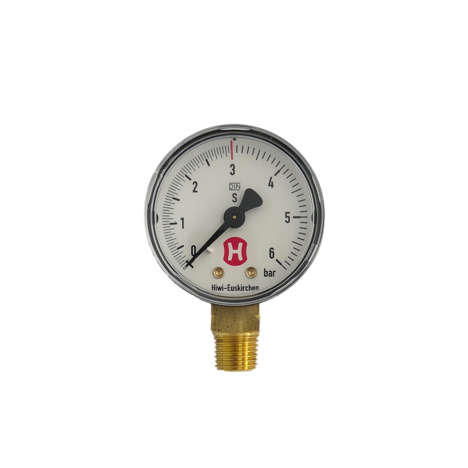 Hiwi - Arbeitsdruckmanometer - für Doppelkammerdruckminderer - 6 bar