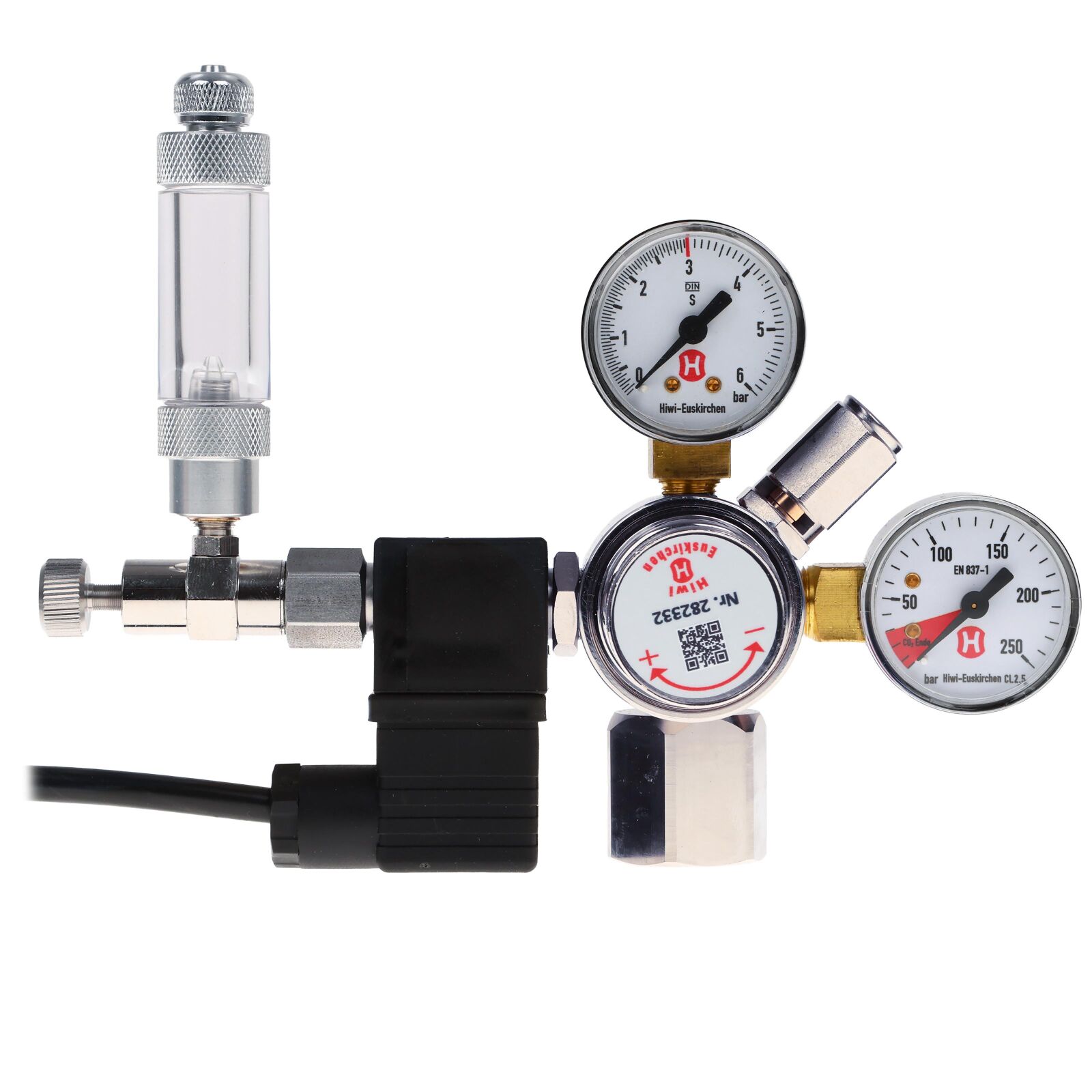 Hiwi - Druckminderer + MV + RSV + Adapter für Sodastream Zylinder