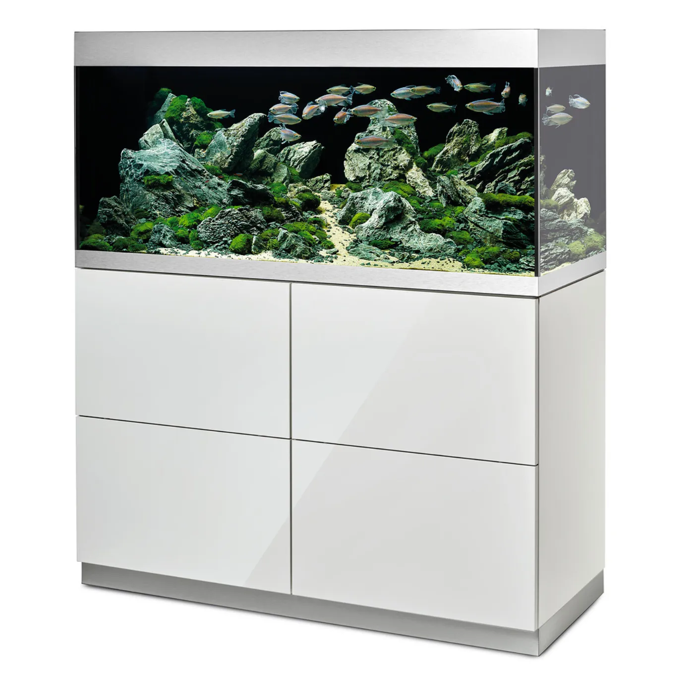 Oase HighLine Optiwhite 300 | Set aus Aquarium und Unterschrank
