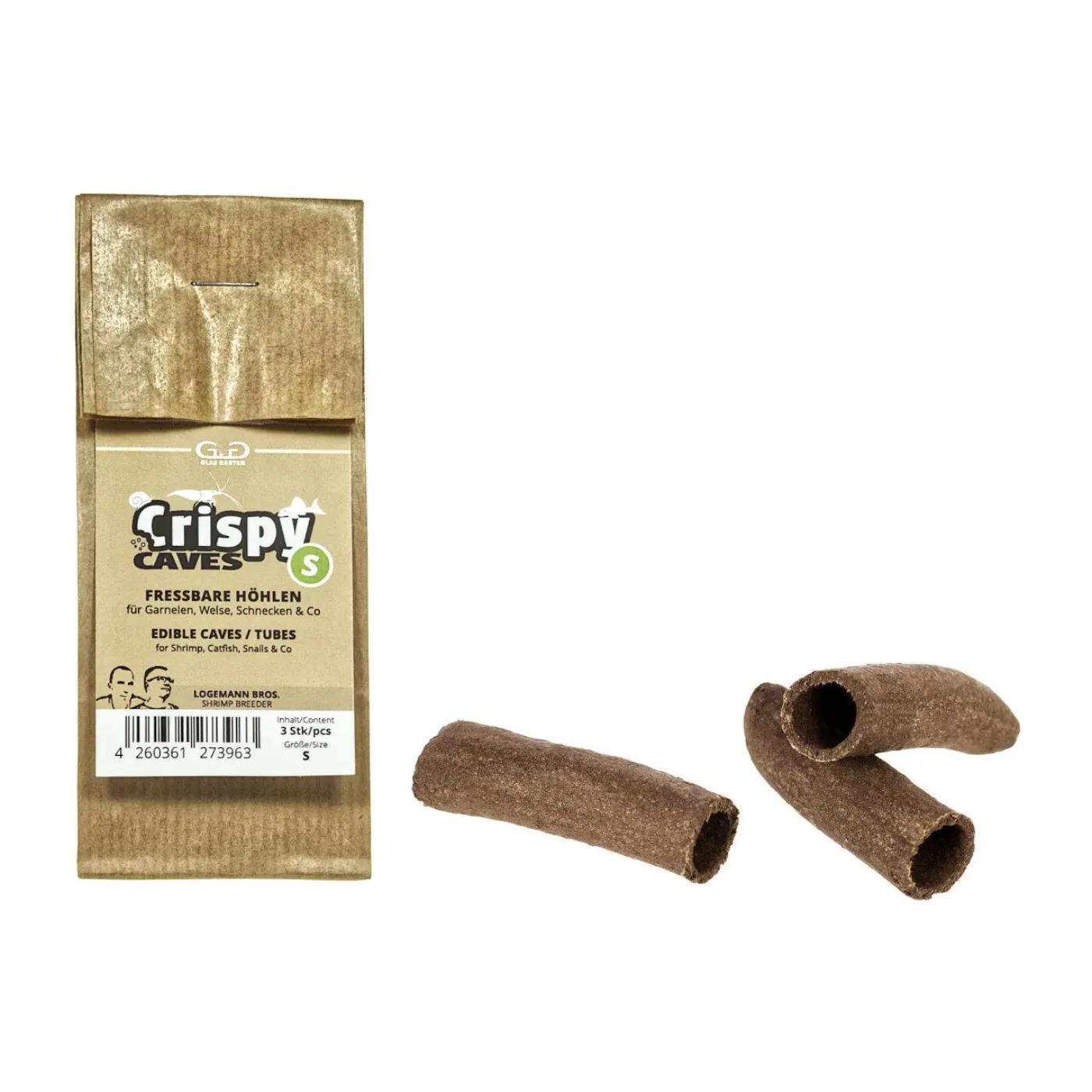 GlasGarten Crispy Caves - fressbare Höhlen, Größe S, 3 Stück