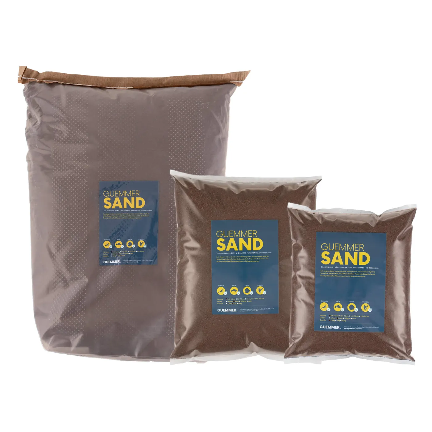 Guemmer-Sand braun | natürlicher Aquariensand