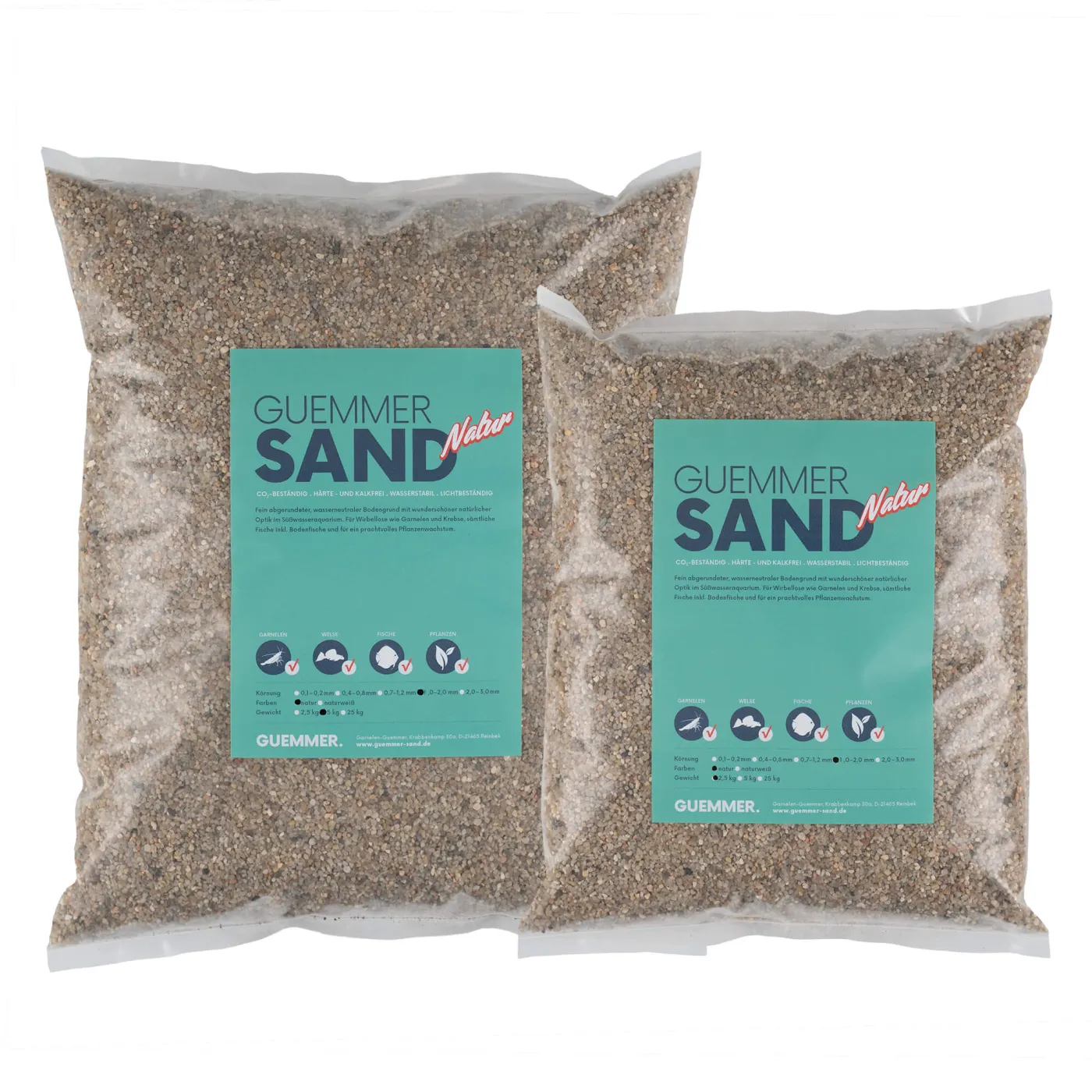 Guemmer-Sand natur | natürlicher Aquariensand