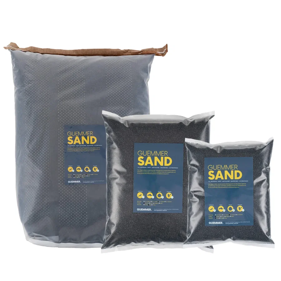Guemmer-Sand schwarz | natürlicher Aquariensand