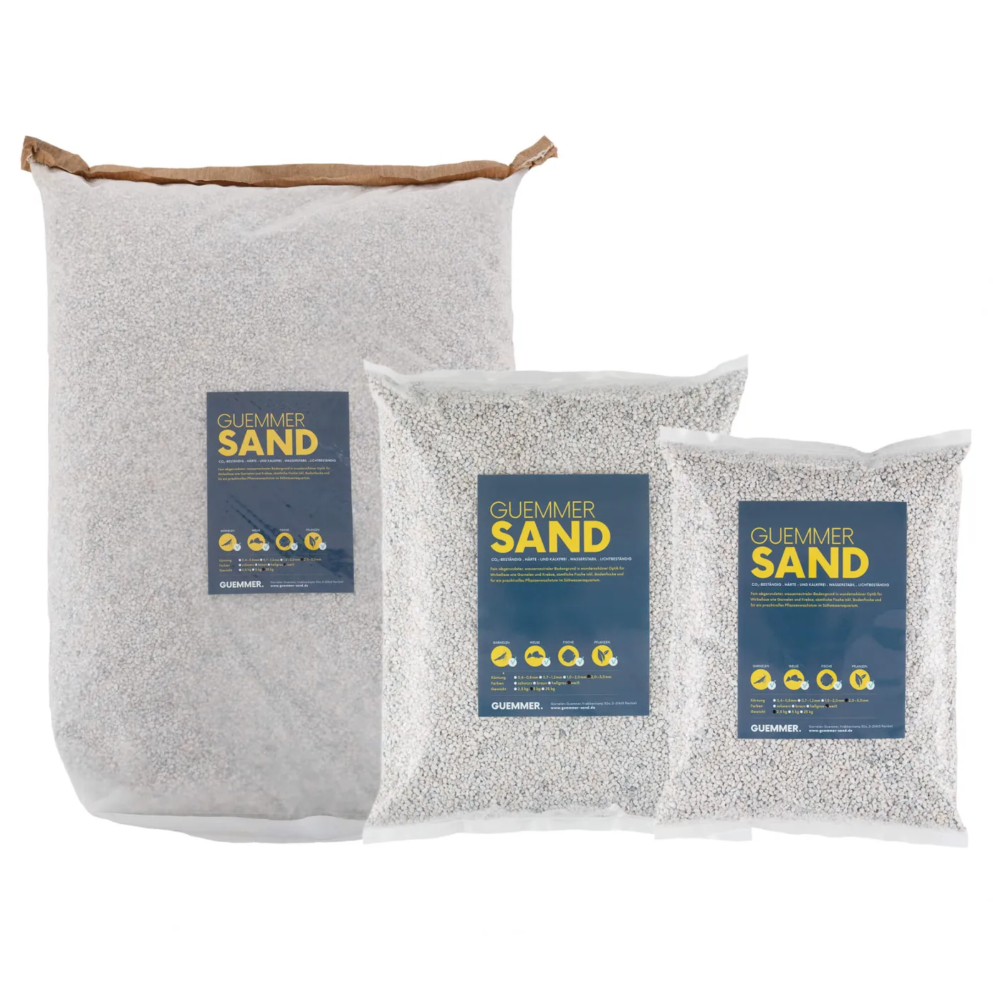 Guemmer-Sand weiß | natürlicher Aquariensand