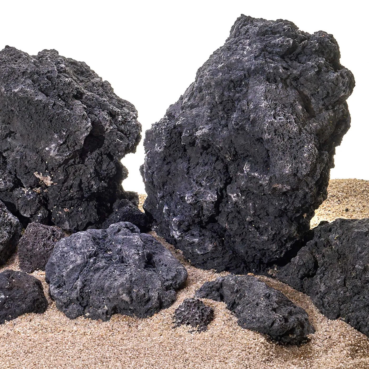Schwarze Lava Steine | Black Lava Rock | Fuji Stone