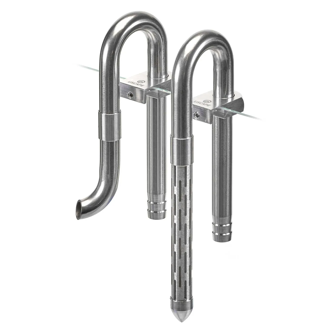 USCAPE Mini Edelstahl Filter Ein-/Auslauf Set | Inflow-Outflow