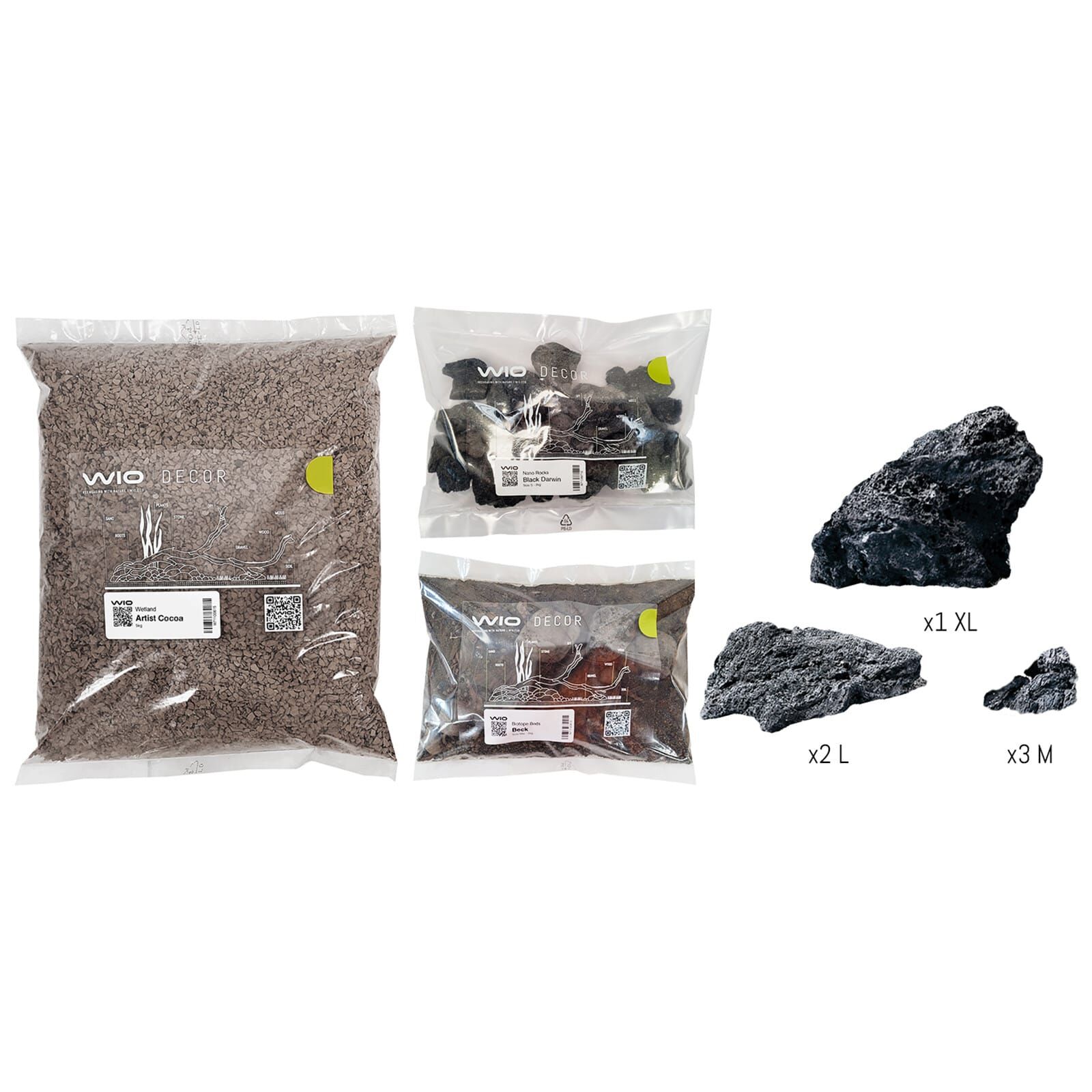 WIO - Biotope Decor-Kit - Beck - 0,1-20 cm - 20 kg