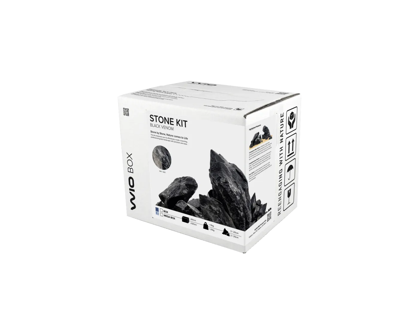 WIO - Nano Stones - Black Venom Rocks - 3-10 cm - 2 kg